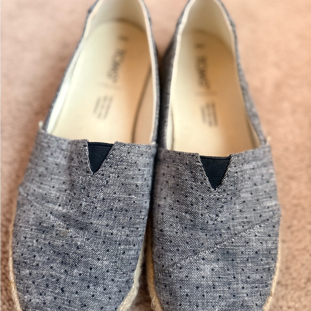 Toms Charcoal Slip-On Shoes